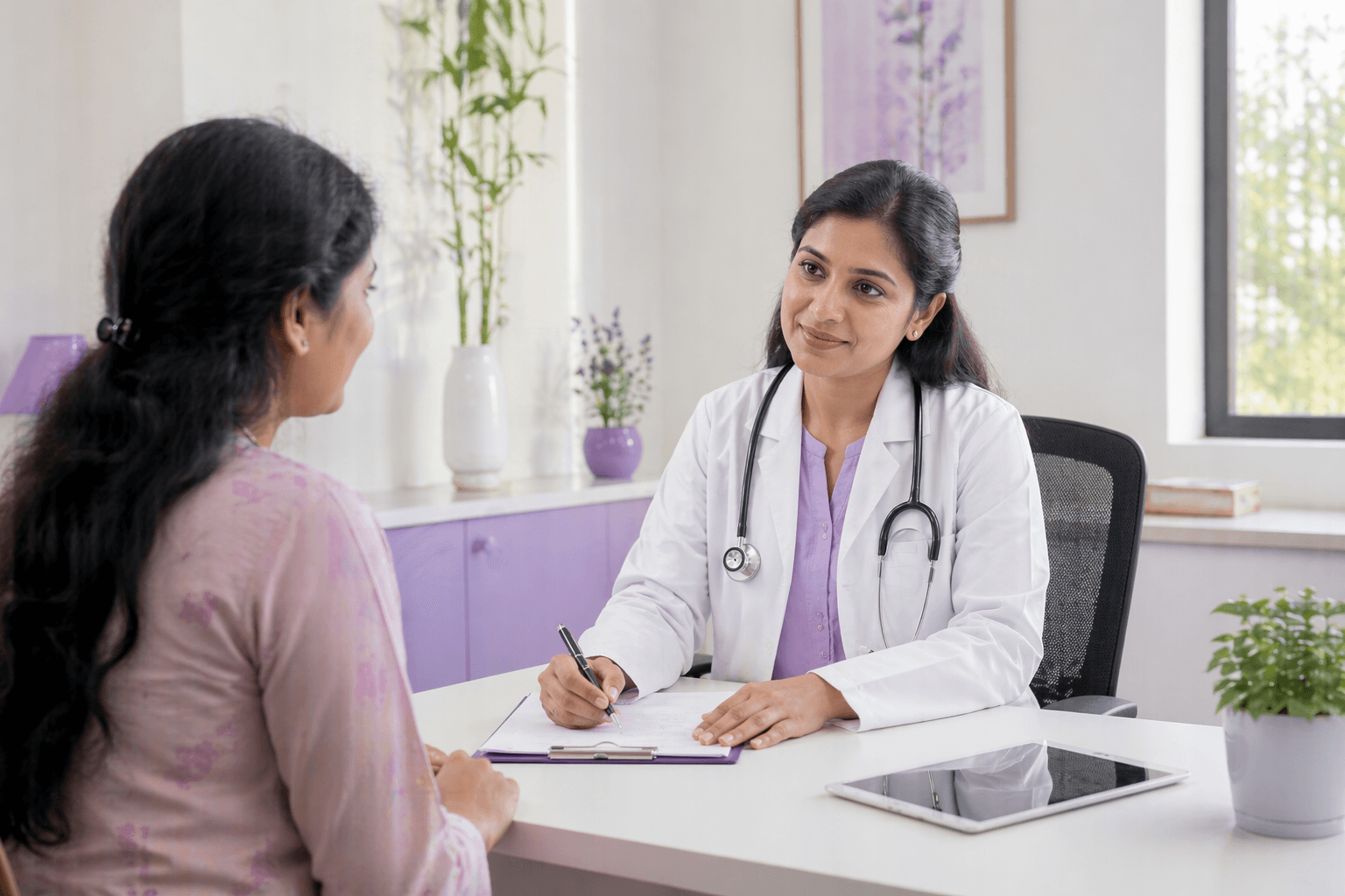 Doctor consulting a patient in clinic